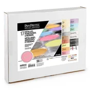 PanPastel Set kovinskih in bisernih pastelov z zlatimi mediji - 17 kosov