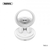 Earbuds brezvrvične slušalke TWS-9 z ogledalcem 200 dni, 400mAh, Bluetooth 5.0, Li-Ion, Remax, bela