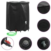 Vidaxl Rezervoar za vodo s pipo zložljiv 1250 L PVC