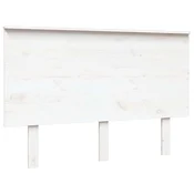 Vidaxl Posteljno vzglavje belo 124x6x82,5 cm trdna borovina