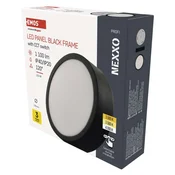 LED svetilo nadometno NEXXO, okroglo, črno, 12,5W, nastavljiva CCT