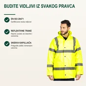 Tekton Pro Zimska jakna visoke vidljivosti Traffic, Žuta