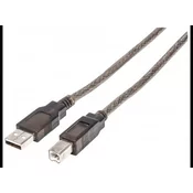 Manhattan 152389 USB cable 15 m 2.0 USB A USB B Black