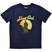 Johnny Cash Walking Guitar Navy Blue M Majica
