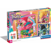 Clementoni Puzzle Trolli 3, 3x48 kosov
