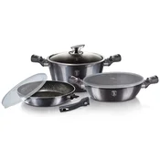 Berlingerhaus Komplet posod z marmornato površino 6 kosov Carbon PRO Line BH-7052