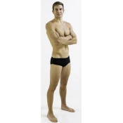 Mens swimsuit finis aquashort solid black 36