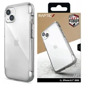 Ovitek Raptic X-Doria Air za iPhone 14 Plus, MagSafe, Kovinski elementi, Srebrna