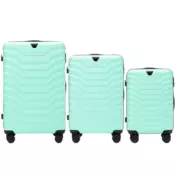 Wings set od tri kofera od ABS materijala veličine V M S svijetlo zeleni