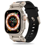 Silikonski pas Techsuit W064 za Apple Watch (42mm/44mm/45mm/46mm/49mm) - črn
