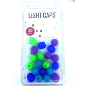 LIGHT CAPS LIGHT CAPS mešanica vijolična+zelena+2 odtenka modre, 20 kom v pakiranju