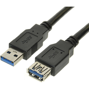 Extended cable USB kabel 3.0, Super-speed 5Gbps A-A, 1m ku3paa1bk