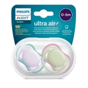 Philips Avent Ultra air neutral 0-6m deklica vijolična, 2 kosa