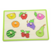 Viga Otroška lesena sestavljanka z ročaji Fruit