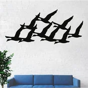 WallXpert metalni zidni ukras 5219, jato divljih gusaka u letu, 90 x 40 cm, crni