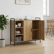 vidaXL Strani šal Artisan hrast 97 x 33 x 81 cm Inženirski les
