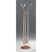 Casa Padrino Luxury Coat Rack Brass/Brown A� 46 x H. 163 cm - Brass Coat Rack with Marble Base - Luxury Furniture - Wardrobe Furniture - Hotel Furniture - Luxury Quality - Made in Italy