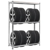 Costway Kovinski regal za 8 pnevmatik do 795 kg
