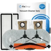 Komplet nadomestnih delov za Xiaomi Mi Robot Vacuum S20+, S10+, X20+, X10+ (1x Glavna krtača, 2x Filter, 2x Stranska krtača – črna, 4x Krpa za brisanj