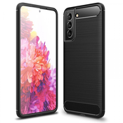 Silikonski ovitek Carbon Armor za Samsung Galaxy S21 FE G990 - črn