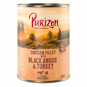 Purizon Adult 6x400 g - Divjačina in zajec z bučo in brusnicami
