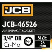 JCB Udarna glava 3/4 26mm 6-kutna Cr-Mo NASTAVAK kljuca