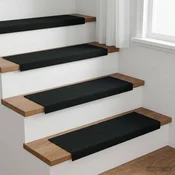 vidaXL Podloge za stopnice 15 kos 65 x 21 x 4 cm Temno siva Poliester