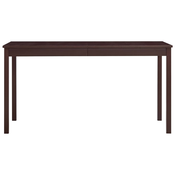 MAISON CHIC Jedilna miza - Kuhinjska miza - Jedilni stol temno rjava 140x70x73 cm borovina, (21715338)