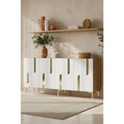 Hanah Home komoda Nota 150, 150 cm, hrast Sapphire / bela / zlatna