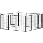 Homestar Igralni ograja za pse 12 panelov 204x204x100 cm črna