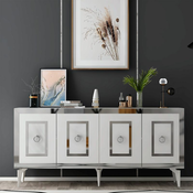 HANAH HOME Komoda Karya White Silver
