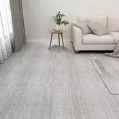 Podne daske 5,11 m2 55 pcs PVC Svijetlo siva i bijela.