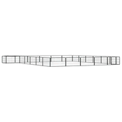 Ograda za pse s 24 panela crna 100 x 50 cm celik obložen prahom