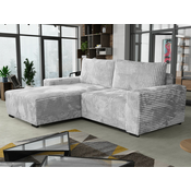 Kotna garnitura Columbus 204 Siva, Funkcija spanje, Predal, 237x180x90cm