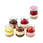 shumee Posodice za sladico 100 ml jogurt steklen kozarec za puding med darilo 5x