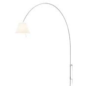 COSTANZA LADY D13Ea d. STENSKA SVETILKA E27 ZATEMNLJIVA ALUMINIJASTA Z BELIM SENČNIKOM LP1D13GEDA0020+LP1D13GE/01002