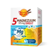 Natural Wealth 5 Magnezijum 375 mg direkt + B + C, 20 kesica