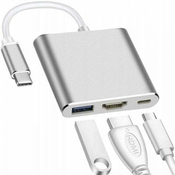 Malatec Adapter 3v1 USB 3.0 USB-C HDMI na USB-C