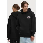 Pamucna dukserica Sprayground boja: crna, s kapuljacom, s tiskom, SP678
