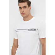 Pamucna majica Tommy Hilfiger za muškarce, boja: bijela, s aplikacijom, UM0UM03196