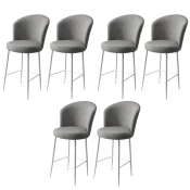 Hanah Home Set barskih stolica Alte, 6 komada, Sivo-beli