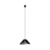 MAXLIGHT P0579 - Luster na sajli AMALFI 1xE27/15W/230V precnik 45 cm crna