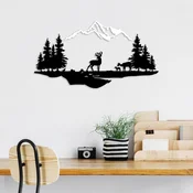 Wallity Zidna dekoracija Deer And Landscape-2, Crna