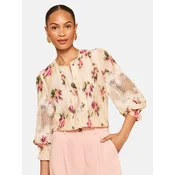 love & roses Bluza bež/zelena/roza