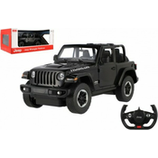 RC avto Jeep Wrangler Rubicon RASTAR črna plastika 29 cm 2,4 GHz daljinec. nadzor na bat.