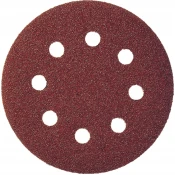 Brusni disk z zaponko in odprtinami za odsesavanje prahu, HR 36, 125 mm, 50 kosov TA1010