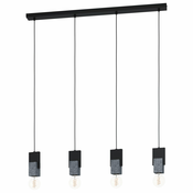 EGLO viseca lampa LOBATIA 4xE27 92,5 cm crna teraco 99532