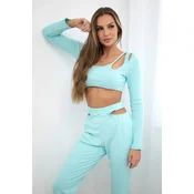 Set with blouse top mint