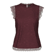 PIECES Bluza PCOlline  vinsko rdeča