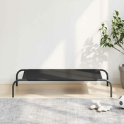 vidaXL Dvignjena pasja postelja črna 110x65x20 cm Oxford tkanina jeklo